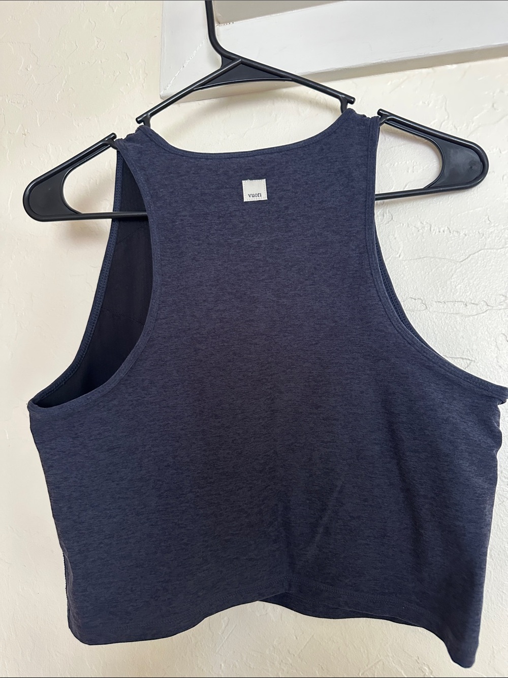 Vuori Navy Racerback Crop Tank